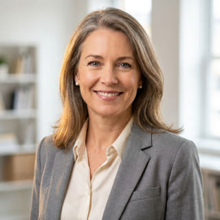 Sarah Coleman, présentée comme directrice financière chez Chamois Fondaria, en photo de profil